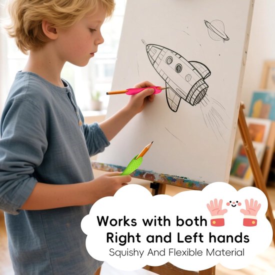 Potloodgrepen, 20 stuks zachte siliconen potloodgrepen voor kinderen, corrector, schrijfgereedschap, handschrift, pennengrepen voor volwassenen, vingers verlichten