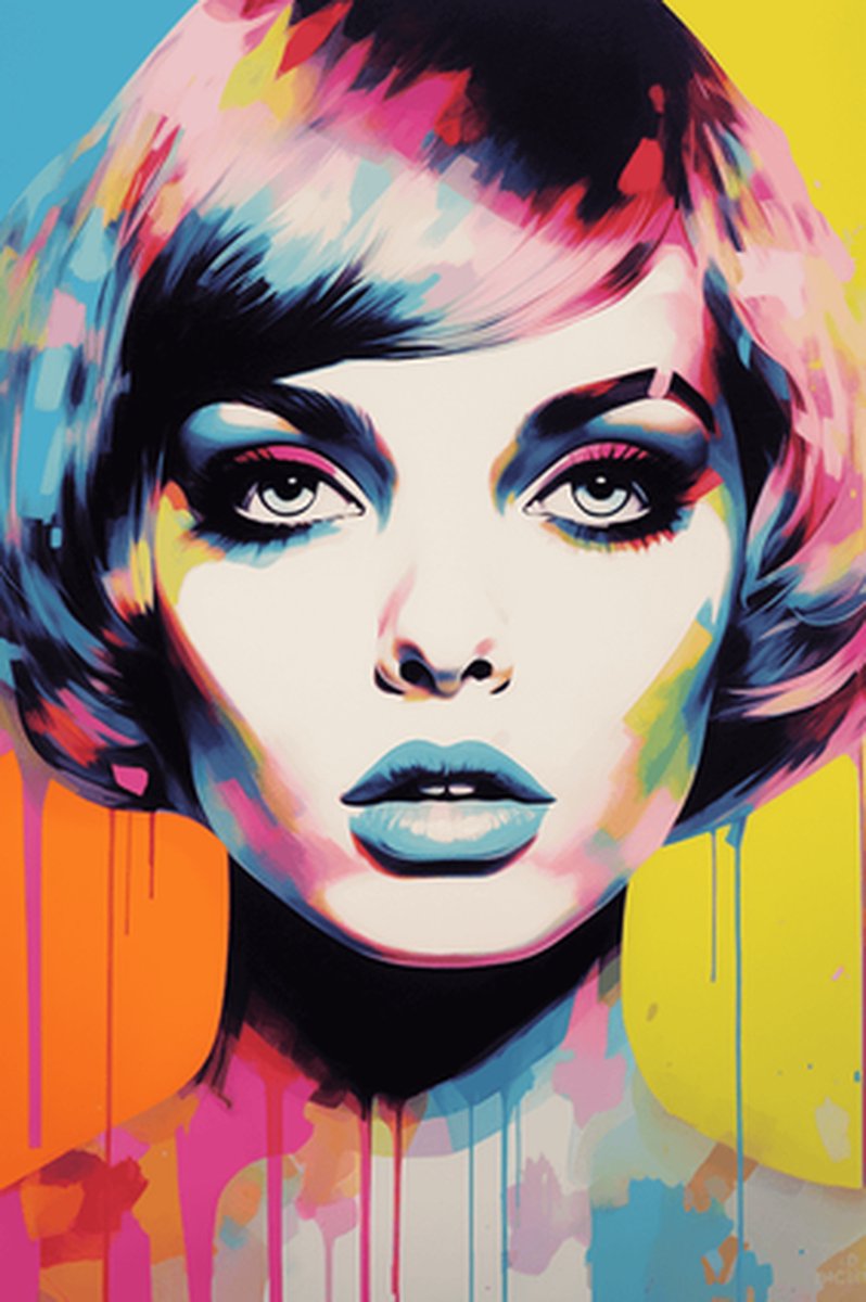 Pop art poster - Vintage - Warhol - 70s - 80s - posters - formaat 30x40cm - XS436