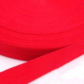 Naturelkleurige hennep band 50 mm breed keperbinding