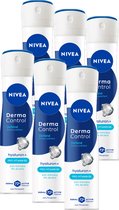 NIVEA Derma Control Defend Deodorant Spray - Tegen irritaties - beschermt 72 uur -Anti-transpirant - met Hyaluronzuur - Voordeelverpakking - 6 x 150ml