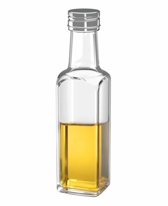 Flesjes met schroefdop - glas - Vierkant - 100 ml - Kleine flesjes met schoefdop -...
