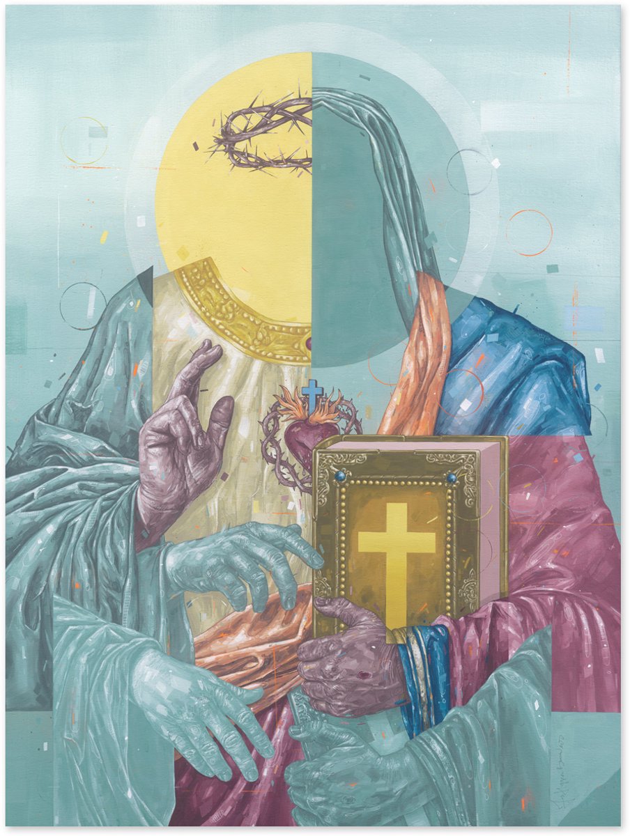 Christus is Koning poster 100x75cm (reproductie van schilderij)
