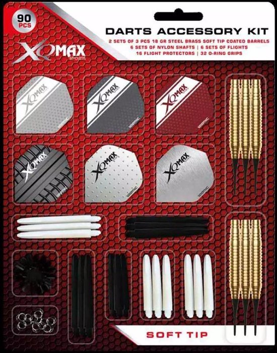 Thumbnail van een extra afbeelding van het spel XQMax Dart Accessoire Set 90pcs Soft Tip