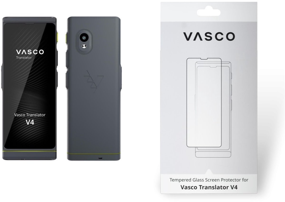 Afbeelding 2 van Vasco Translator V4 Stone Gray + Vasco Screen Protector - taalvertaler nr 1 ter wereld - foto's en tekstvertaling - stemvertaling - werkt in bijna 200 landen