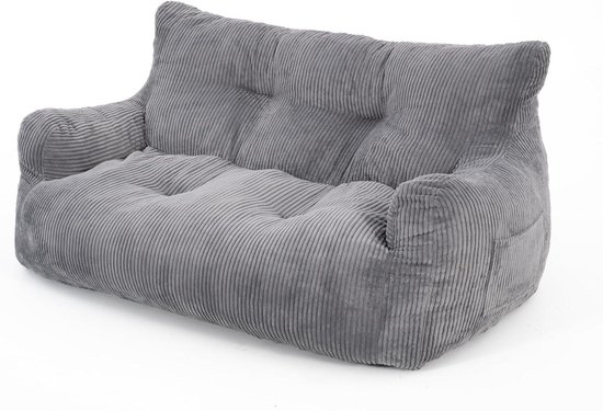 Grand Fauteuil Gris Clair En Tissu Démontable - Moderne Et Confortable