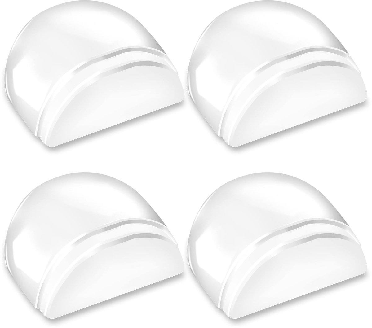 Ibenzoa® Zelfklevende Transparante Deurstopper Set van 4 voor Bescherming van Vloeren en Muren