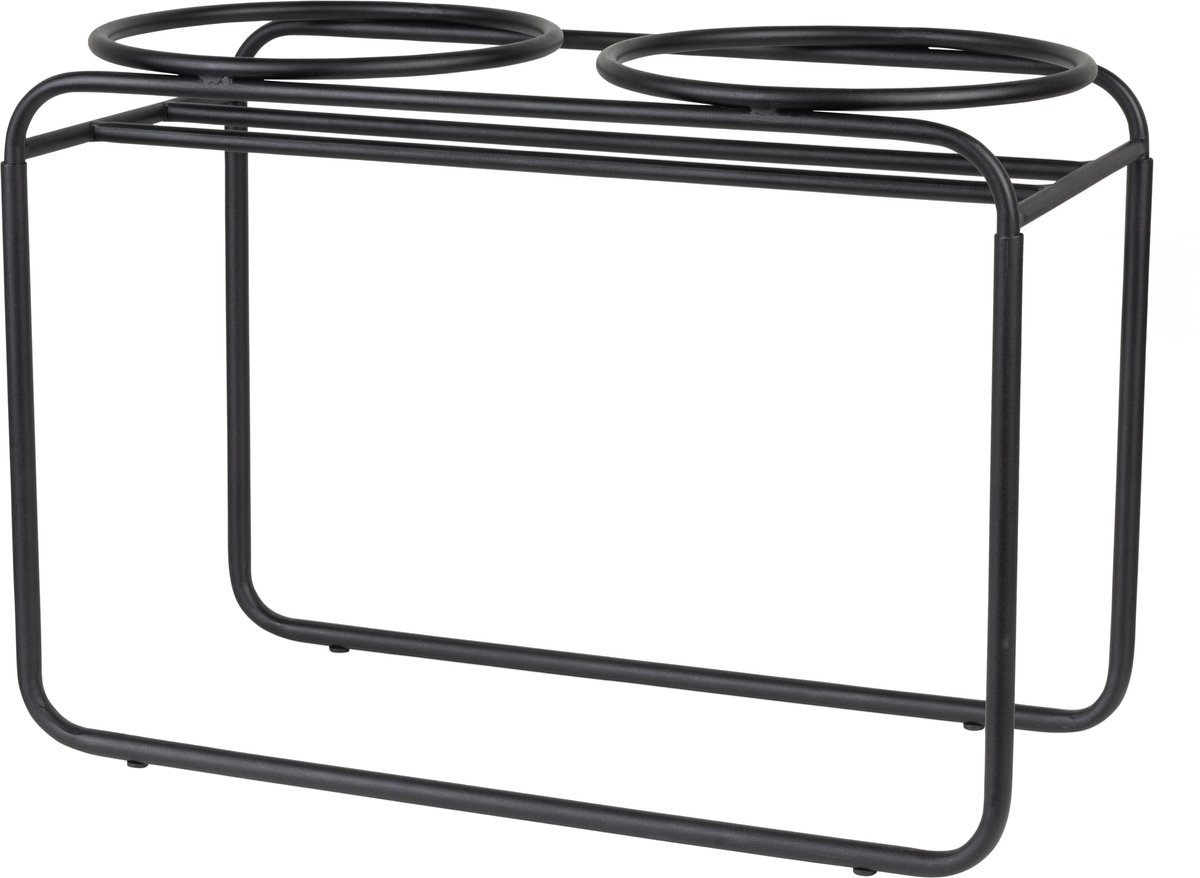 District 70 BUTLER - Verhoogde Voerbakstandaard - Handgemaakt van staal - Large 50,5 x 23 x 36,5 cm