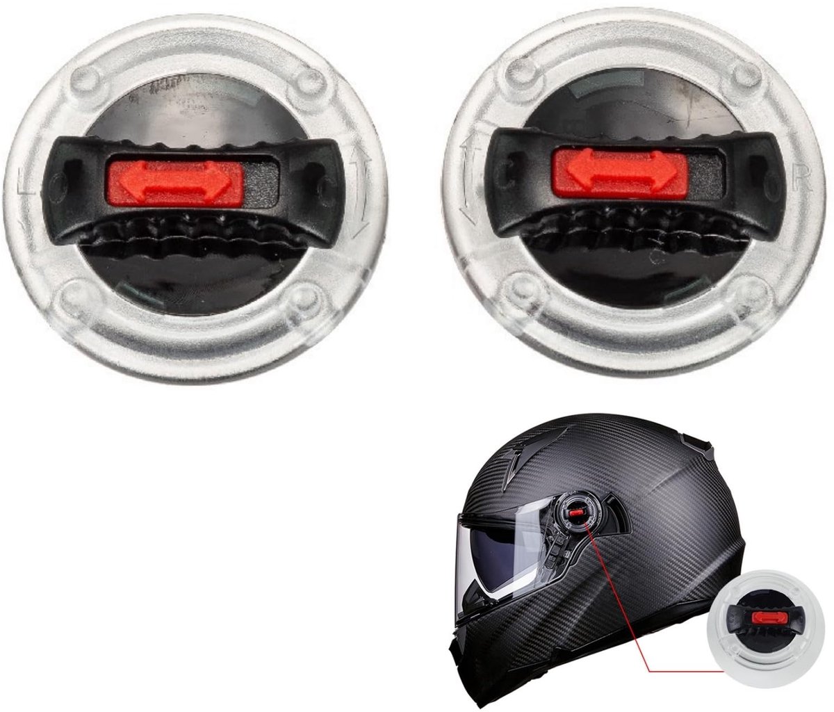 "TRANKIELO® - Universele Motorhelm Vizierschroeven - Duurzaam Kunststof - Eenvoudige Installatie - Veilig en Praktisch "