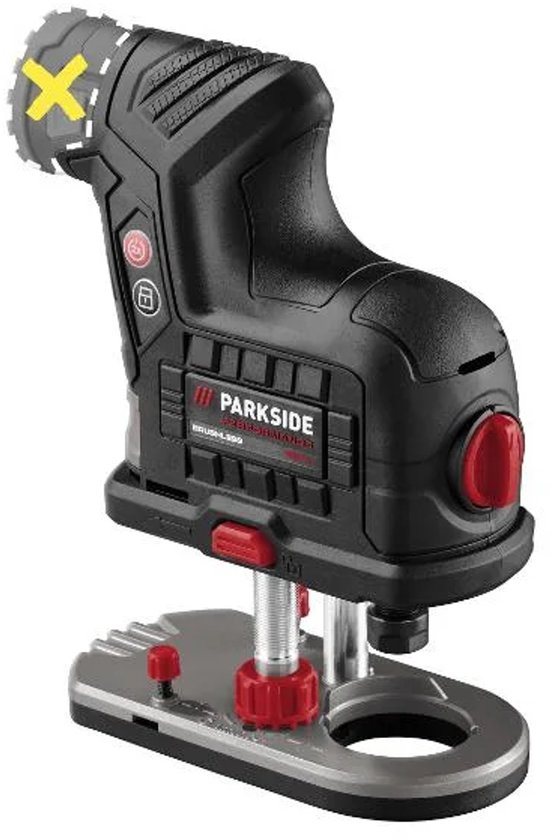 PARKSIDE PERFORMANCE® Accu-kantenfrees 12 V zonder accu en lader - Freesmachine - Toerental: 13.000 tpm - Opname: 6 en 8 mm - Freeskolomhoogte: 36 mm - Voor de veelzijdige en precieze bewerking van hout