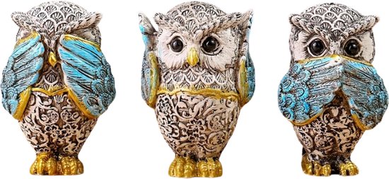 OliaLiving® Decoratieve Uilen Set van 3