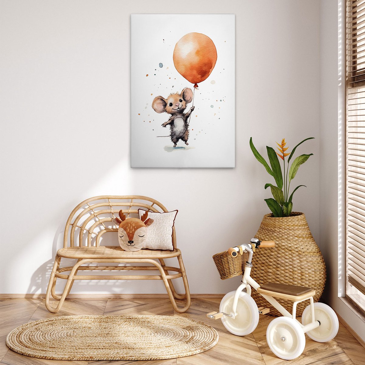 Canvas Cute Mouse Orange | DD133296