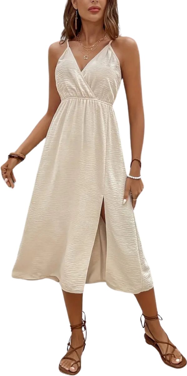 Bovista Open Rug Jurk Backless Body Jurk Shirt Creme