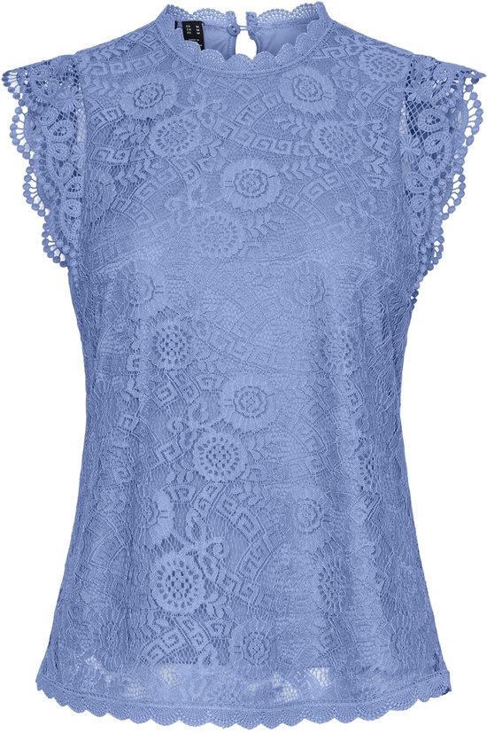 Pieces Top Pcolline Sl Lace Top Noos Bc 17120454 Hydrangea Dames Maat - S