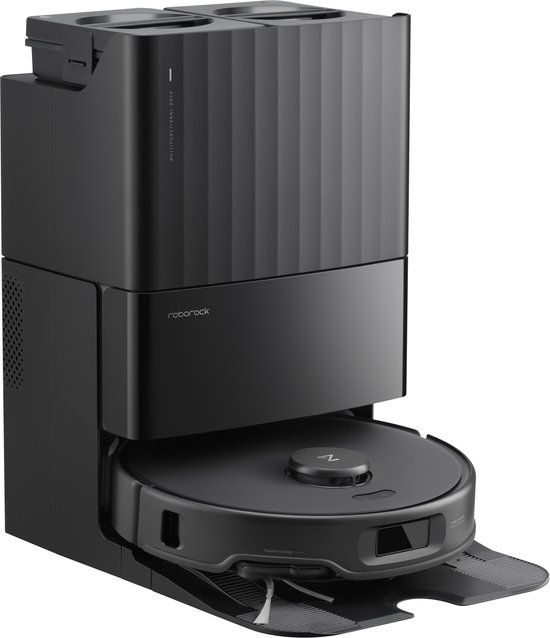 Foto: Roborock qrevo edge s5a robotstofzuiger 18500pa met dweilfunctie liftable mop anti verstrengeling obstakelvermijding individuele tapijtstrategie ultradun design 75 c heet water mopwas zelfreinigend zwart qrevo master upgrade