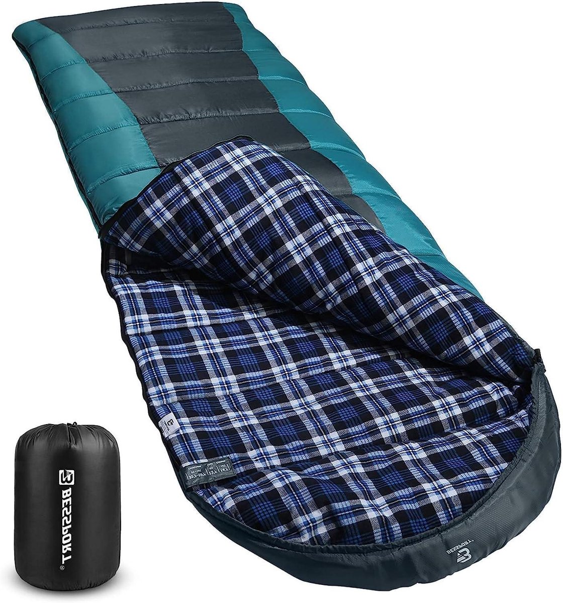 Slaapzak voor camping 3-4 seizoenen -8 °C - 20 °C, lichtgewicht, waterdicht en warm voor volwassenen | Ideaal voor rugzakreizen, kamperen, wandelen en reizen.