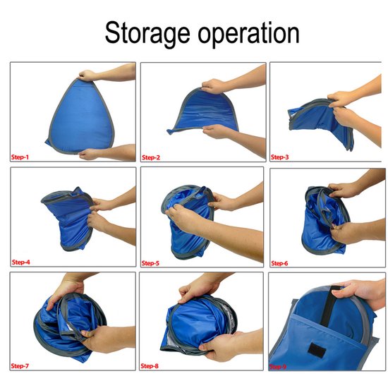 Mini Strandtent - Pop-Up Zonnekap - Draagbaar Zonnedak voor Telefoon - Rood - 80x50x55 cm van Merkloos — afbeelding 5