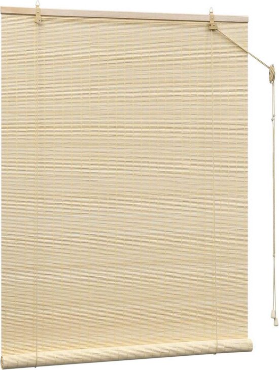 Dutchblinds Bamboe Jaloezieën 50mm - Naturel - 140 x 175 cm - Raamdecoratie op maat
