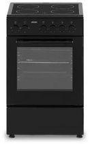 Bol.com MPM Vrijstaand Fornuis met Keramische Kookplaat met 4 Kookzones – Elektrische Oven van 52 L – Zwart aanbieding