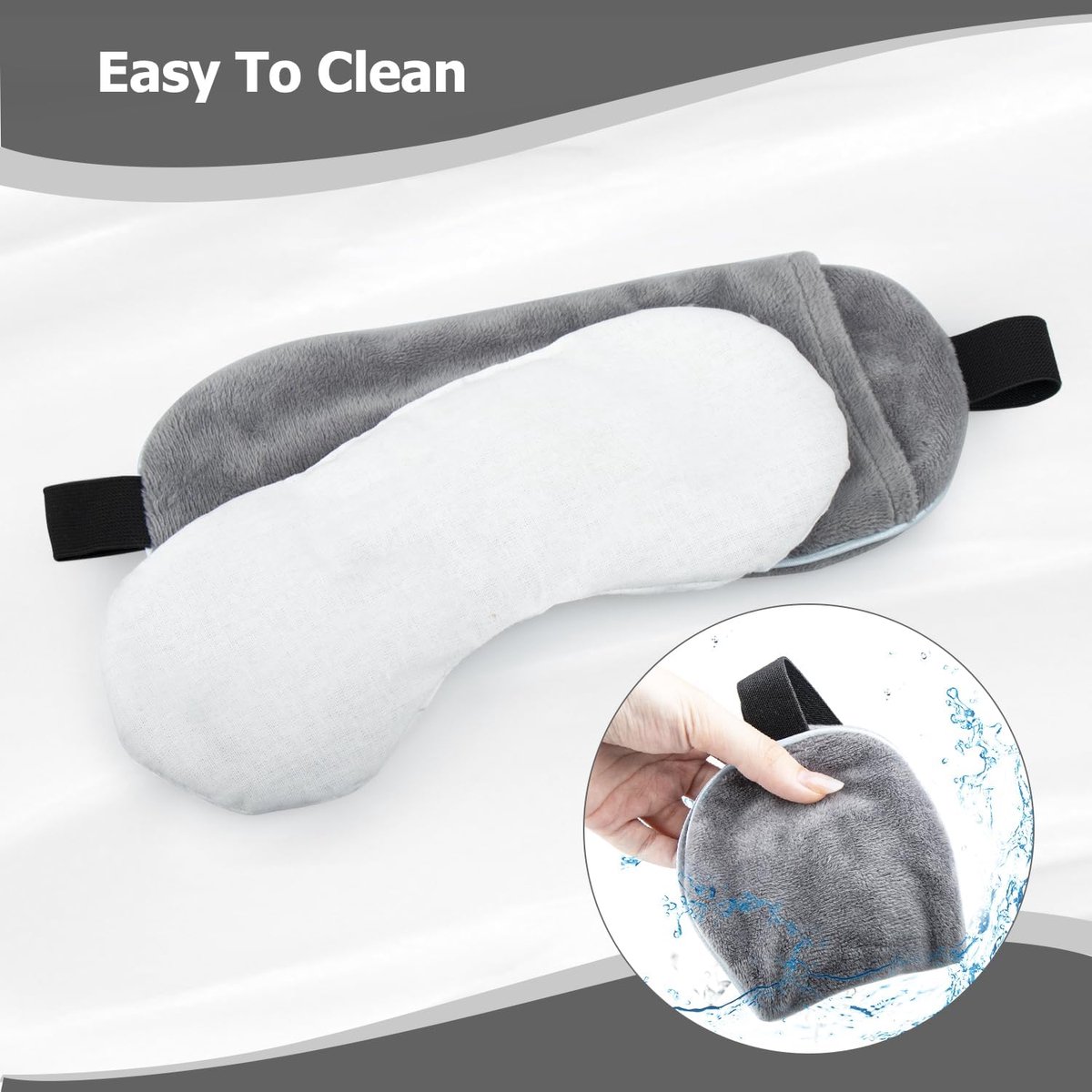 Luxe Slaapmasker - Traagschuim Slaapmasker - Stoom Oogmasker- Verduisterend Oogmasker - Verzacht de ogen - Verstelbaar - Blinddoek - Zijdezacht - Anti-Rimpel - Ergonomisch - Vrouwen en Mannen — cadeau in Verzorging - foto 4