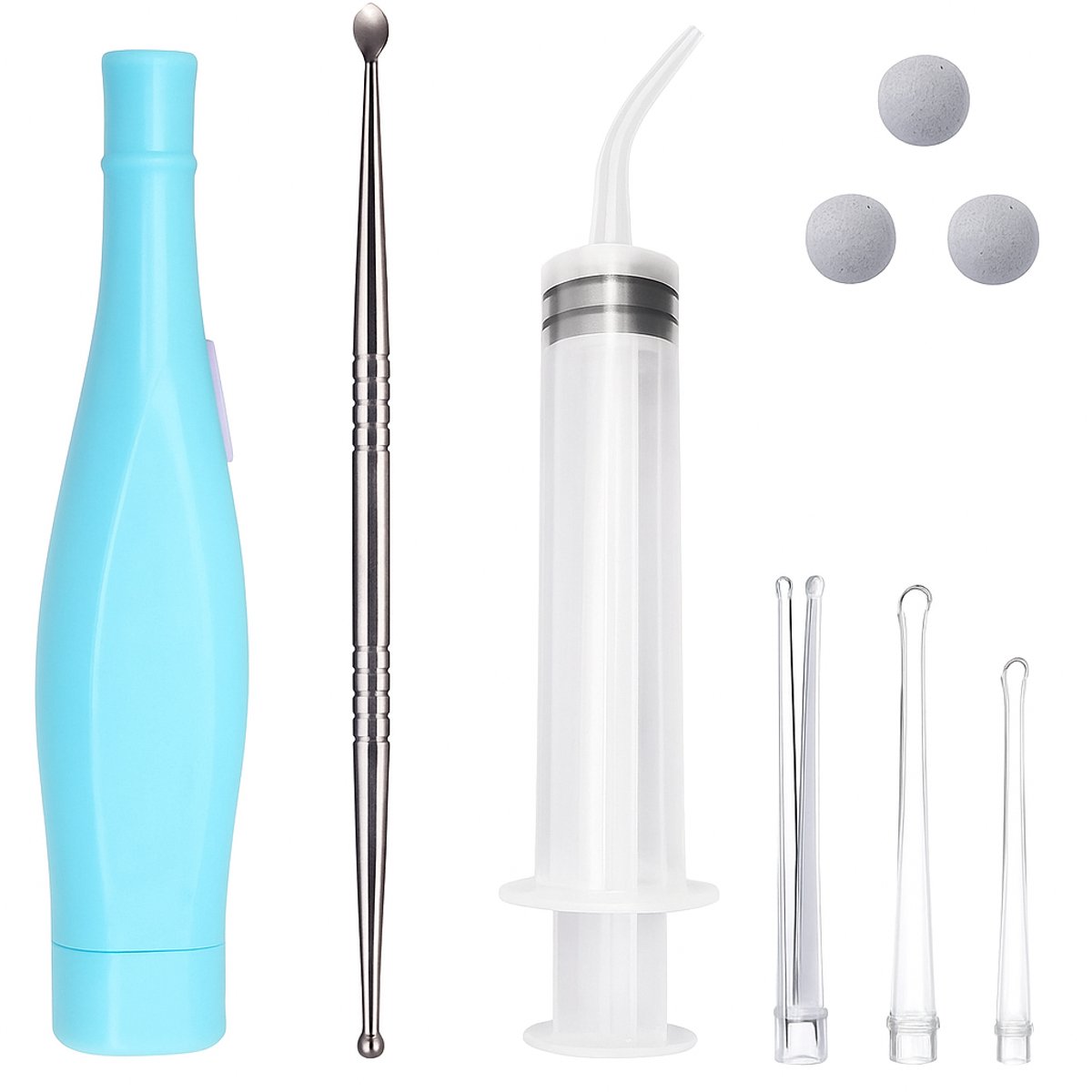 Bodega Amandelsteen Verwijderaar - Tonsil Stone Remover - Amandelsteen Zuiger - 6 Delige Kit tandsteen - Tandsteen Verwijderaar - Amandelsteen - Gebogen Spuit Verwijderen van Amandelsteen - Remover - Anti Tandsteen