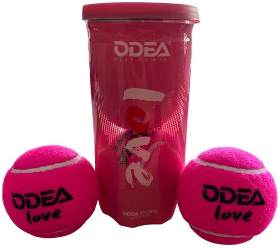 Odea ® - padelbal - padelballen - padel ballen - set van 2 padelballen in blik - roze