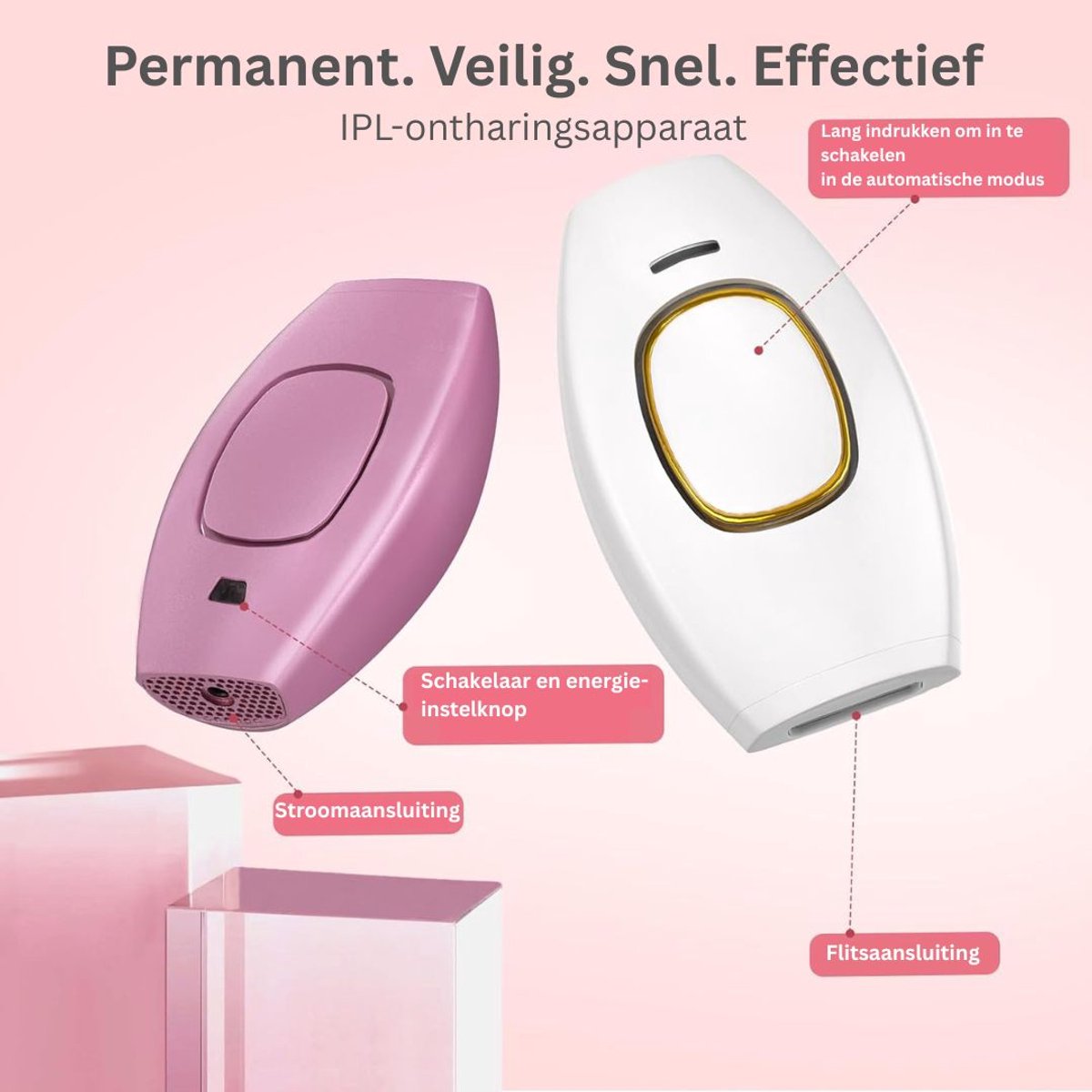 DailySupplies® Laser Ontharingsapparaat - IPL Ontharing - Mannen & Vrouwen thumbnail 3