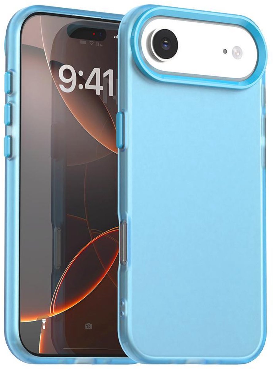Mobigear Hoesje geschikt voor Apple iPhone Air Telefoonhoesje Hardcase | Mobigear Crystal Backcover | iPhone Air Case | Back Cover - Blauw
