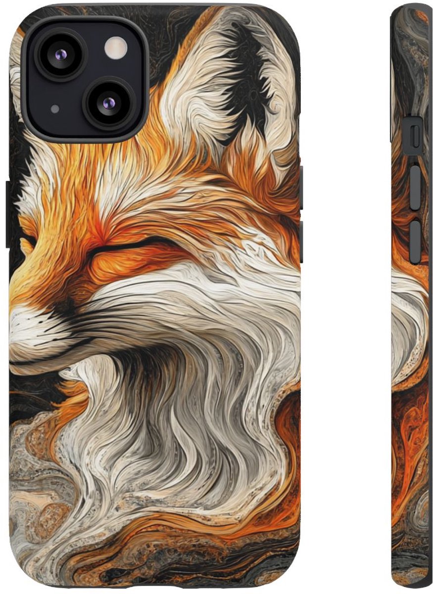 Abstract Vosportret – Telefoonhoesje Geschikt voor iPhone 13