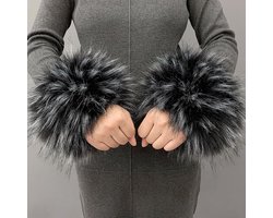 Faux Fur Cuff - Plush Fluffy Imitation Faux Fox Fur Bracelet - Wristband Cuffs Warmers Gloves Ring Leg Warmers voor Vrouwen - Herfst Winter