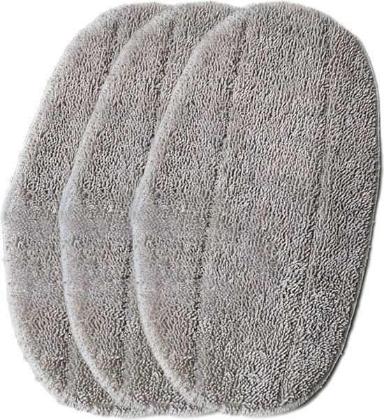 3x Recharge de balai à franges compatible avec le nettoyeur vapeur Leifheit Cleantenso Chiffon de rechange lavable