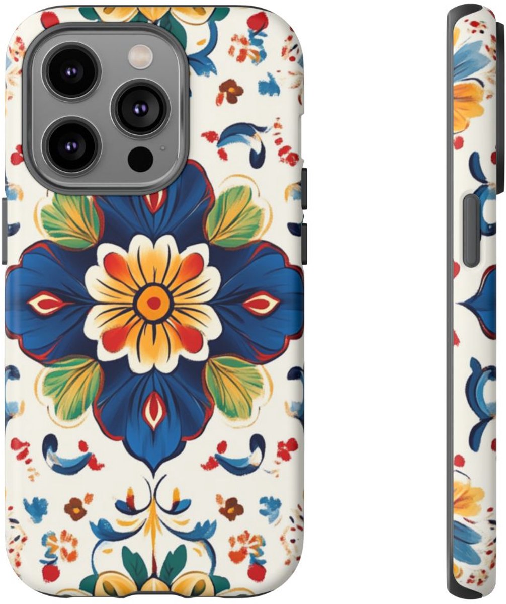 Kleurrijk Bloemenpatroon – Telefoonhoesje Geschikt voor iPhone 14 Pro