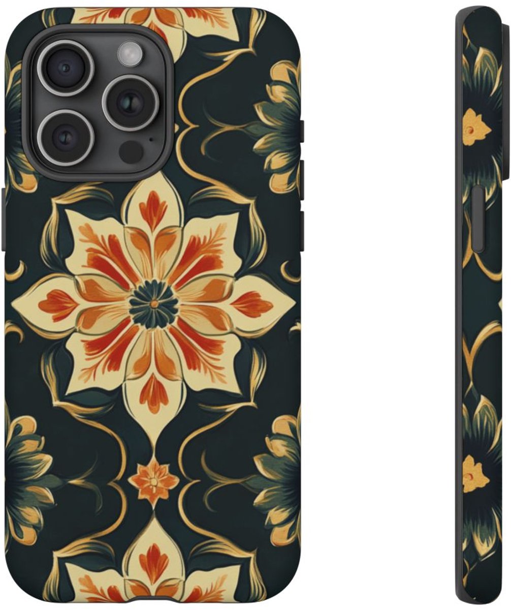 Sierlijk Bloemenpatroon – Telefoonhoesje Geschikt voor iPhone 15 Pro Max