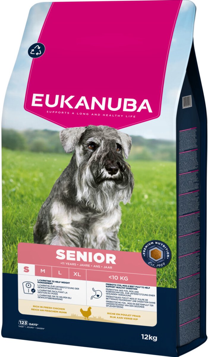 Eukanuba Life Care Dog Senior Small Hondenvoer Chicken 12 kg