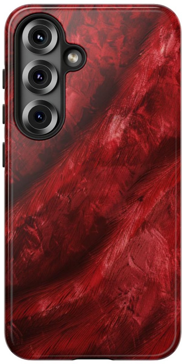 Rode Fluwelen Textuur – Telefoonhoesje Geschikt voor Samsung Galaxy S25