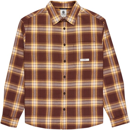 Element All Season 1pkt Lightweight Overhemd Met Lange Mouwen Bruin XL Man