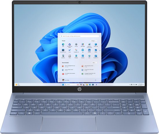 HP OmniBook 5 16-ba1609nd Intel® Core™ i7 i7-1355U Laptop 40,6 cm (16") 2K 16 GB LPDDR5x-SDRAM 512 GB SSD Wi-Fi 6 (802.11ax) Windows 11 Home Blauw - HP - Hoofdafbeelding