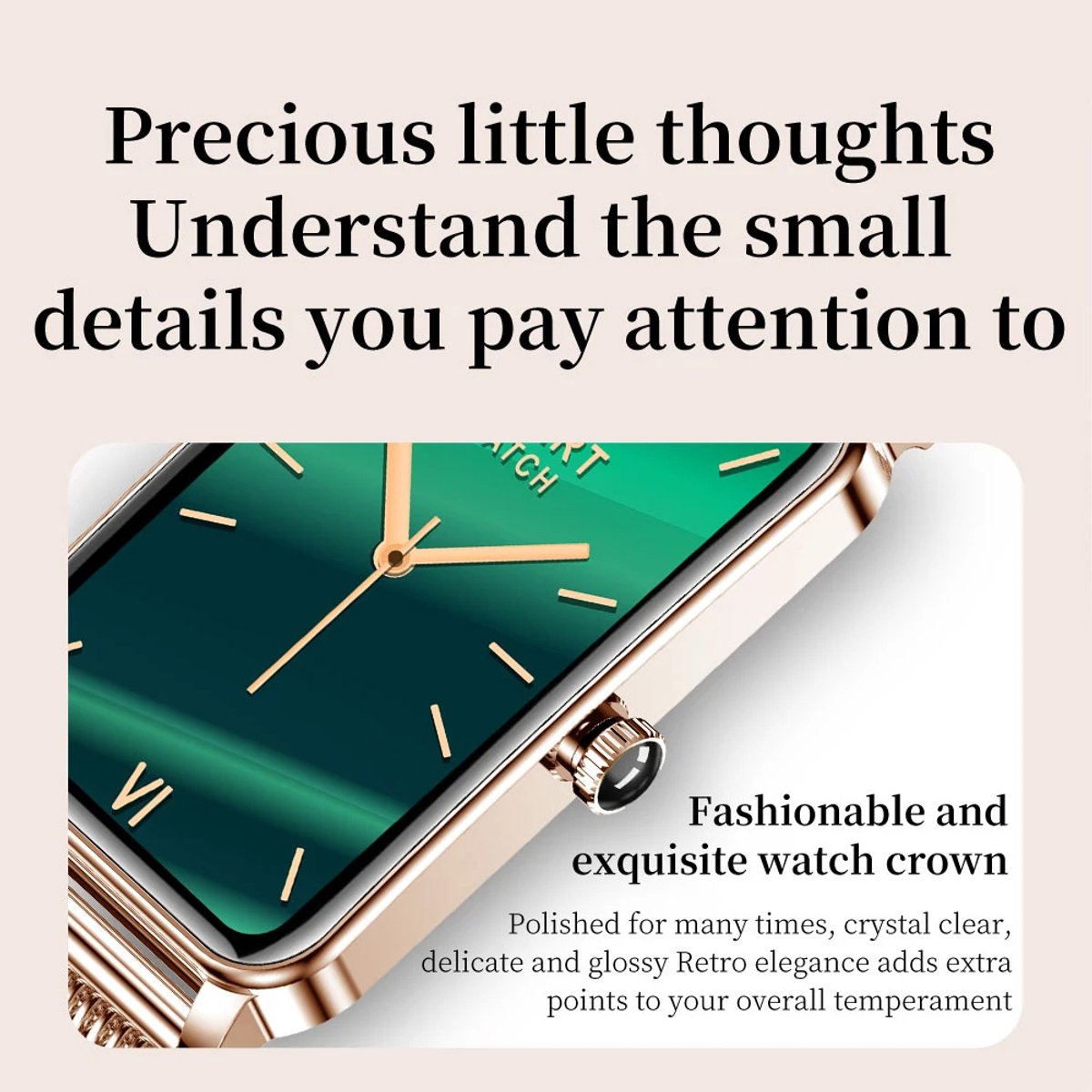 Afbeelding 3 van Slimme Smartwatch Vrouwen Goud Waterdicht IP68 met