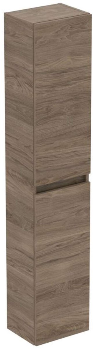 Ideal Standard Eurovit+ - Hoge kast, 150x30x24 cm, 2 deuren, L/R scharnieren, noten R0268Y9