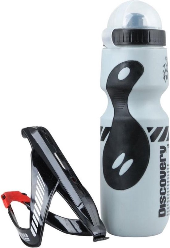 Nixnix® - Bidon met bidonhouder 650ml Grijs - Mountainbike - Racefiets — afbeelding 2