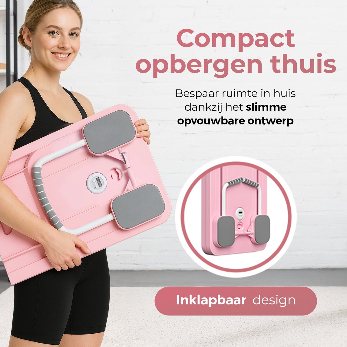 Pilates reformer, multifunctioneel buikspierbord, reformer pilates machine, opvouwbaar pilates reformerboard voor thuis en sportschool, maximaal draagvermogen 150 kg, blauw