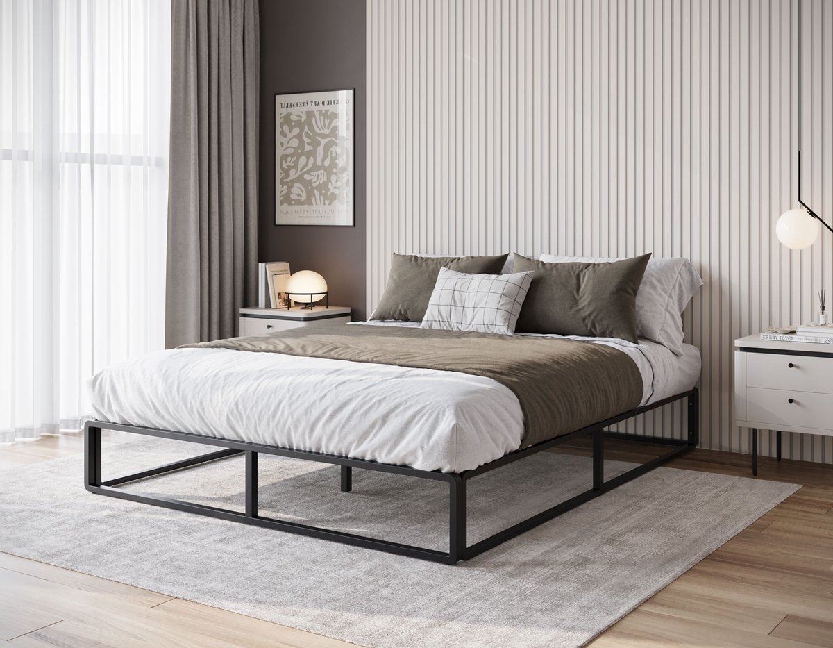 MEUBELLA Tweepersoonsbed Andrea - Zwart - 160x200 cm