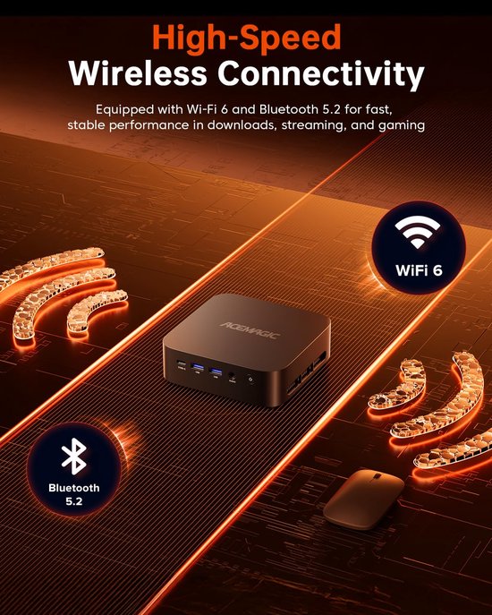 Acemagic K1 Mini PC - 512GB SSD - AMD Ryzen 7430U - 4K UHD