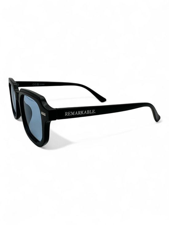 The Brand Remarkable - Zonnebril Unisex - Zonnebril Dames - Zonnebril Heren - Ronde Zonnebril - Blauw / Zwart - UV400 - Trendy & Comfortabele Zonnebril - Designer Zonnebril - Mode Zonnebril 2025 - Inclusief Beschermhoes - Gradient Look van The Brand Remarkable — afbeelding 2