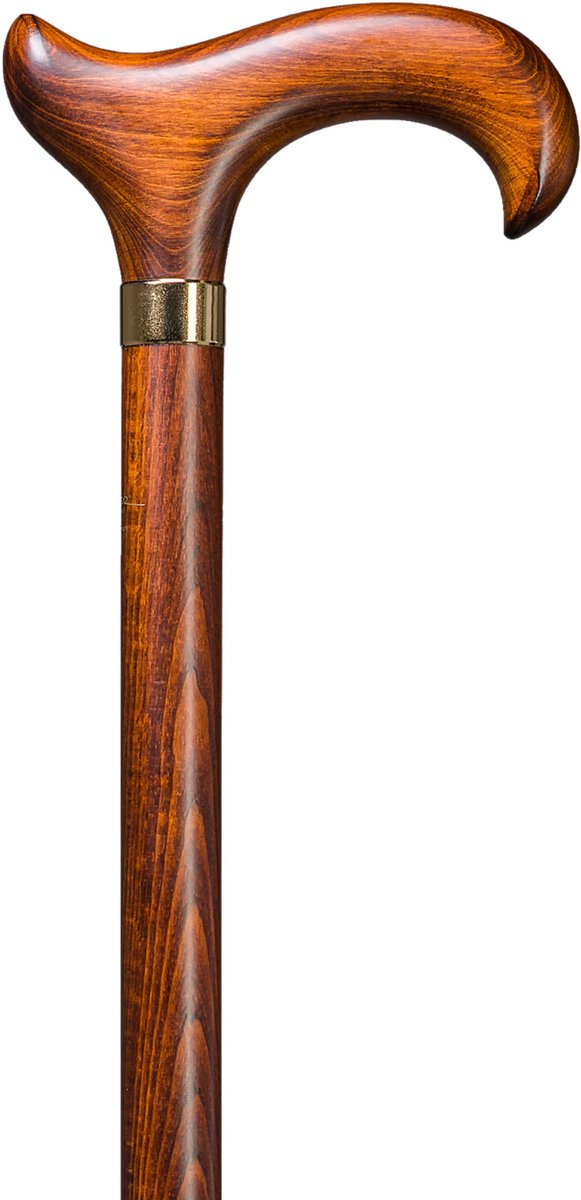 Gastrock XL Wandelstok kersenhout - 110 cm - Bruin – Wandelstok hout - Gewicht 510 gram - Diameter wandelstok 22 mm - Geschikt voor extra lange mensen – Derby handvat – Maximale belasting 180 kilogram
