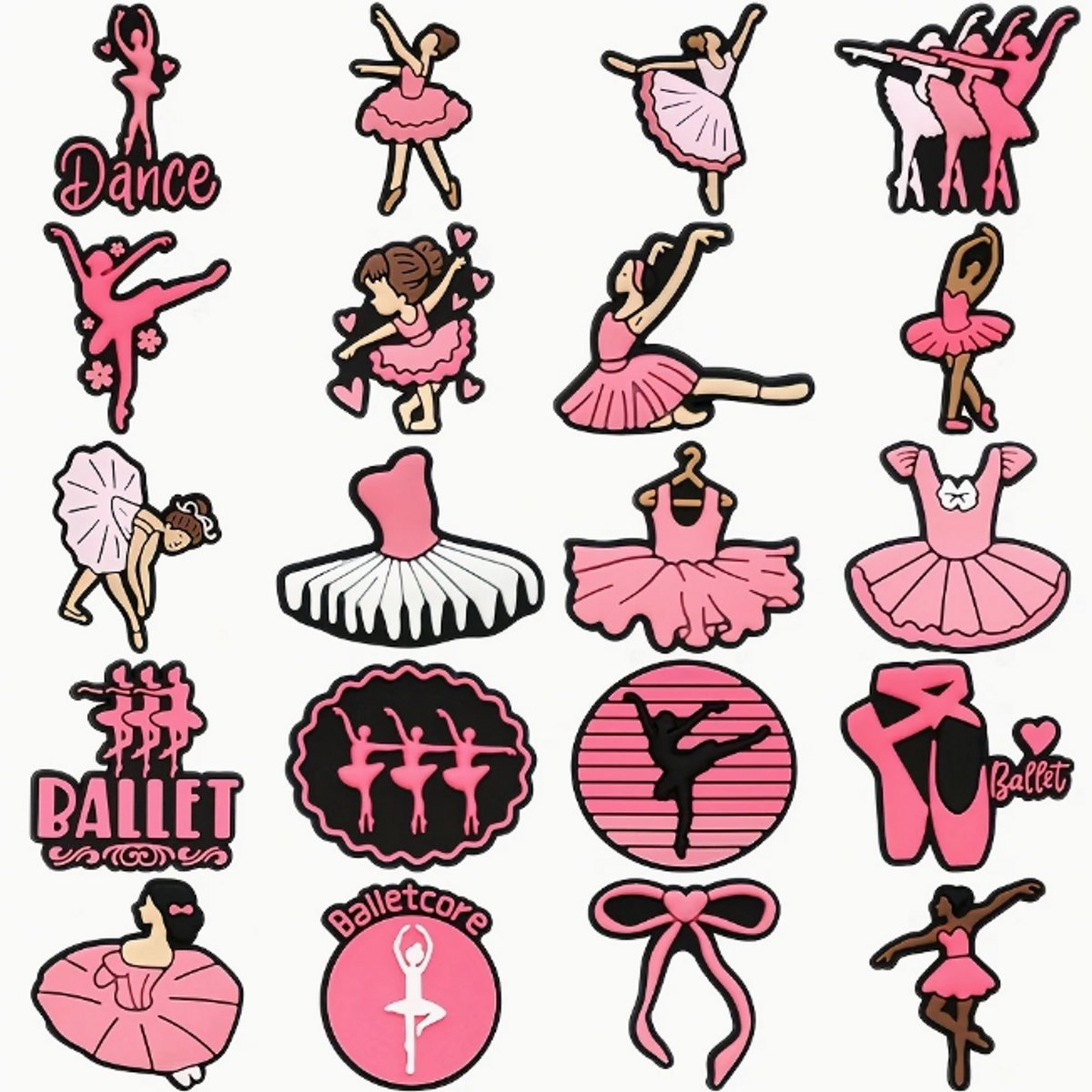 Schoen pins ballet - schoenbedels ballet - ballerina bedels - ook geschikt voor crocs - schoenaccessoire - schoen pins