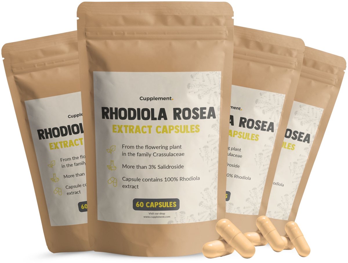 Goedkoopste Cupplement Rhodiola Rosea 500MG 60 Vegan Capsules – 3 Rosavins – Natuurlijke Adaptogeen voor Focus, Energie & Stress – Laboratoriumgetest – Past Door Brievenbus – Geen Poeder – Rozewortel – Nootropic Superfood Supplement – 30 Dagen Voorraa
