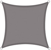 Retadou - Zonnezeil, 2,5 x 2,5 m, vierkant, premium HDPE uv-bescherming, zonwering, ademend, weerbestendig, voor tuin, balkon en terras, inclusief bevestigingskoorden, vierkant 2,5 x 2,5 m, grijs