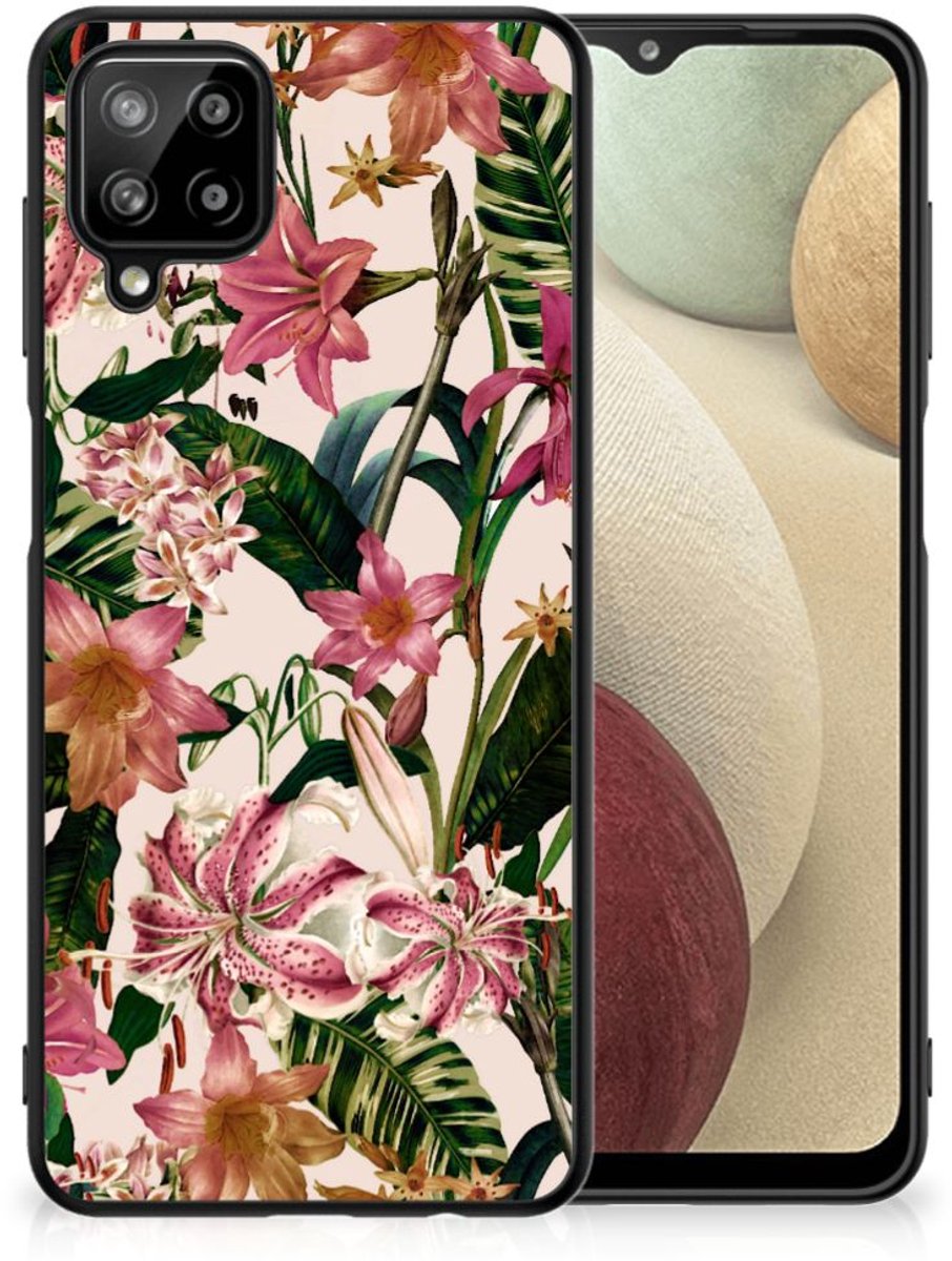 Samsung Galaxy A12 Bloemen Hoesje Flowers