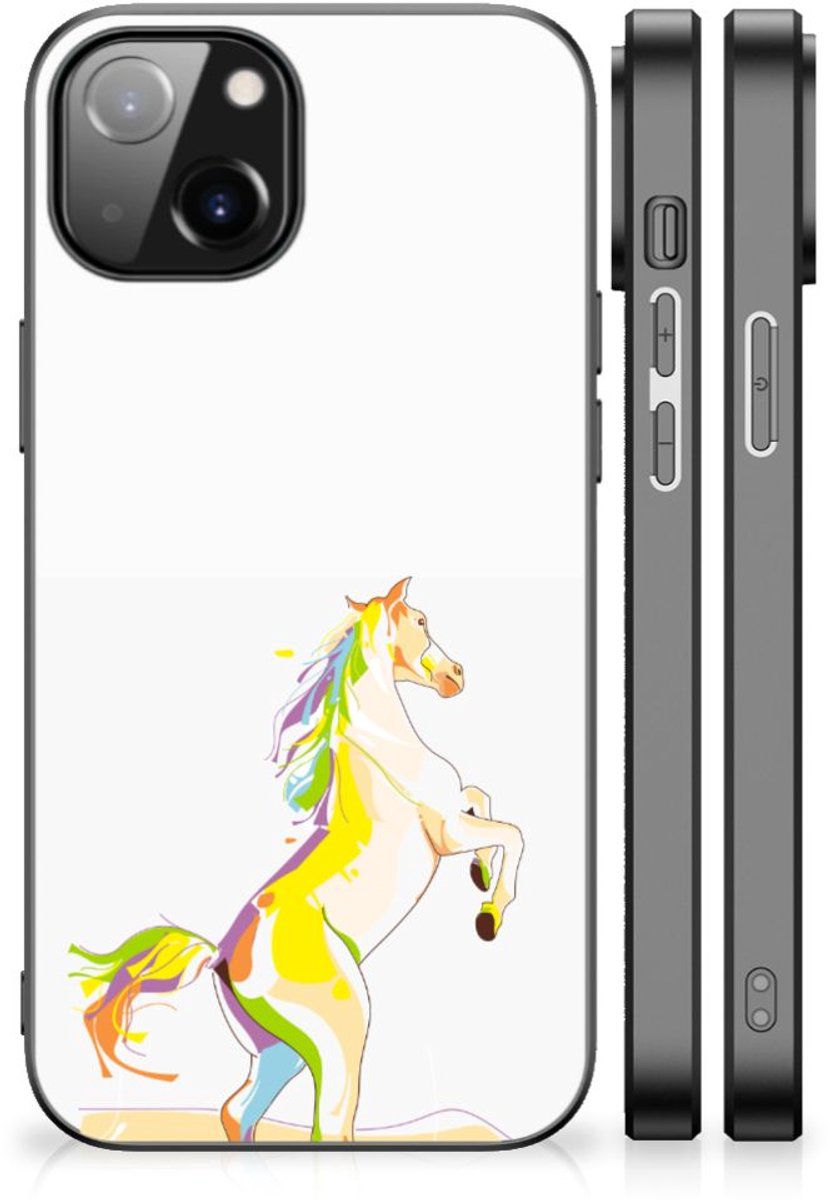 Back Cover voor Apple iPhone 13/14 Hoesje Horse Color