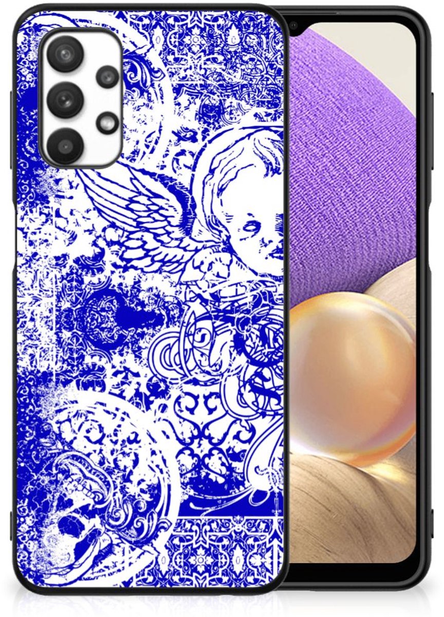 Telefoonhoesje Samsung Galaxy A32 5G Angel Skull Blauw